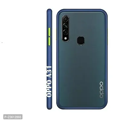 Coverskart? Back Cover for Oppo A31 Froasted Smoke Translucent Shock Proof Smooth Rubberized Matte Hard Back Case (Blue)-thumb0