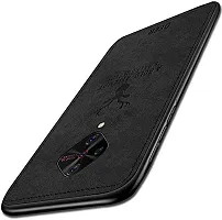 Coverskart (TM) for Vivo S1 Pro Deer Cloth Canvas Texture Fabric Leather Case for (Vivo S1 Pro, Black)-thumb1