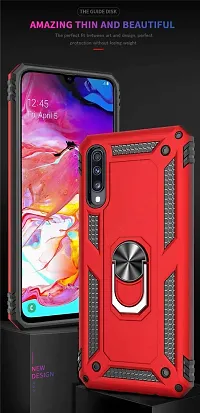 AEMA? for Samsung Galaxy A70 Luxury Dual Layer Hybrid Shockproof Armor Defender Case with 360 Degree Metal Rotating Finger Ring Holder Kickstand for Samsung Galaxy A70, (Black)-thumb4