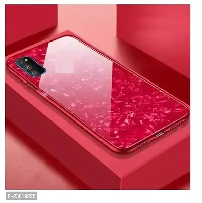 Coverskart Back Cover for Oppo A31 Marble Cover Case, Marble Pattern Anti Scratch Toughened Glass Back Case with Electroplated TPU Bumper Back Case (Red)-thumb4