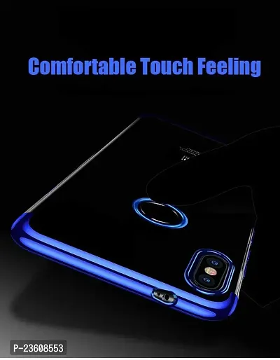 AEMA Shock Absorption Hard TPU 2 in 1 Bumper Cushion + Scratch Resistant Hard Back Case for Samsung Galaxy A8 Star Blue