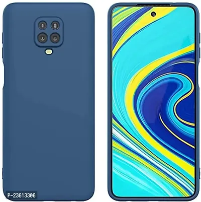 CoversKart Compatible with Poco M2 Pro Ultra Slim Soft Silicone Back Cover | Inner Microfiber | Camera Protection Back Case (Blue)