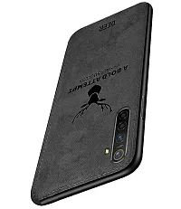 AE Mobile Accessorize? for Oppo F15 Deer Cloth Canvas Texture Fabric Leather Case for Oppo F15, (Black)-thumb1