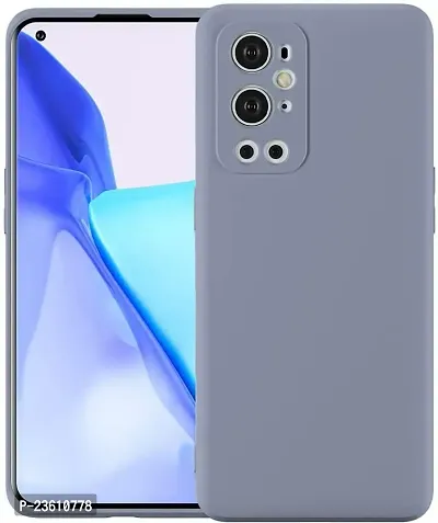 CoversKart Compatible with OnePlus 9 Pro 5G Ultra Slim Soft Silicone Back Cover | Inner Microfiber | Camera Protection Back Case (Grey)-thumb0