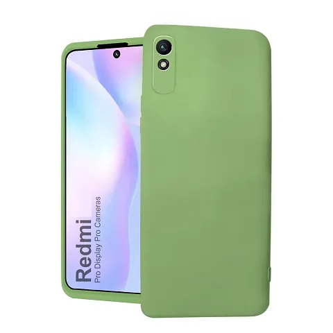 CoversKart Compatible with REDMI 9A / 9i / 9i Sport Ultra Slim Soft Silicone Back Cover | Inner Microfiber | Camera Protection Back Case (Parrot Green)