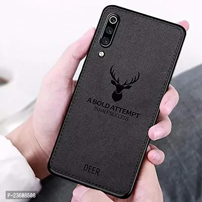 AE Mobile Accessorize? for Samsung Galaxy A70 / A70s Deer Cloth Canvas Texture Fabric Leather Case for Samsung Galaxy A70 / A70s, (Black)