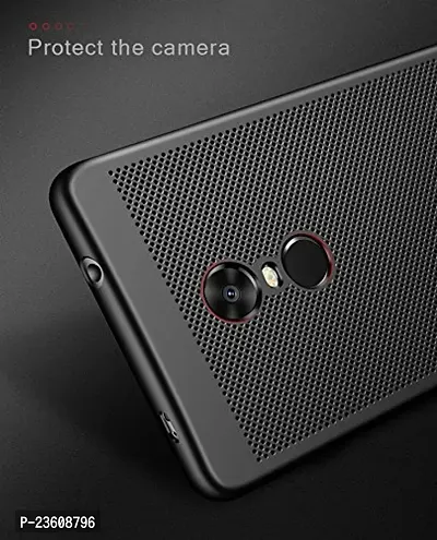 AEMA (TM) Ultra Thin Shockproof Heat Dissipation Hollow Phone Hard Back PC Cover Case for Xiaomi Redmi 5 (Black)-thumb5