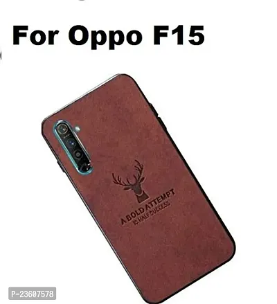 AE Mobile Accessorize? ppo F15 Deer Cloth Canvas Texture Fabric Leather Case for (Oppo F15, Brown)-thumb5