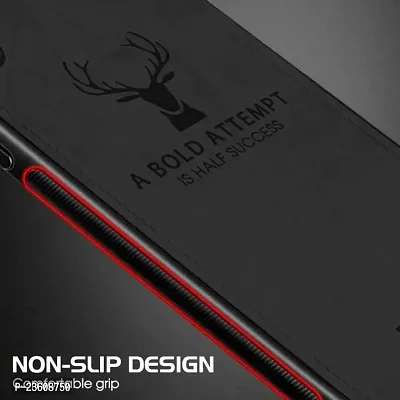 AE Mobile Accessorize? Deer Cloth Canvas Texture Fabric Leather Case for (Samsung Galaxy S10 Lite (2020), Black)-thumb3