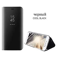 Coverskart Mirror Flip Cover Semi Clear View Smart Cover Phone S-View Clear, Kickstand FLIP Case for Oneplus5T / ONE Plus 5T /1+5T Black (Sensor flip is not Working)-thumb3