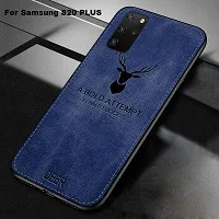 AE Mobile Accessorize? Deer Cloth Canvas Texture Fabric Leather Case for (Samsung Galaxy S20, Blue)-thumb3