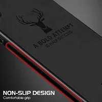 AE Mobile Accessorize? for Oppo F15 Deer Cloth Canvas Texture Fabric Leather Case for Oppo F15, (Black)-thumb3