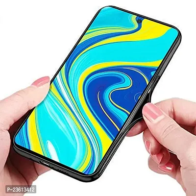 Coverskart for Xiaomi Redmi Note 9 Pro/Xiaomi Redmi Note 9 Pro Max Luxurious Marble Pattern Bling Shell Back Glass Case Cover with Soft TPU Bumper for (Red)-thumb5
