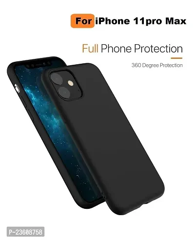 Coverskart Liquid Silicone Rubber, Comfortable Grip, Screen  Camera Protection, Velvety-Soft Lining, Shock-Absorbing for iPhone 11 Pro Max (6.5 inch), (iPhone 11 Pro Max (6.5), Black)-thumb0