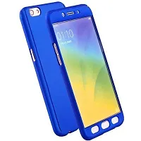 AEMA Original 100% 360 Degree Oppo F3 Plus Front Back Cover Case with Tempered Blue-thumb1