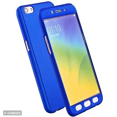 AEMA Original 100% 360 Degree Oppo F3 Plus Front Back Cover Case with Tempered Blue-thumb2