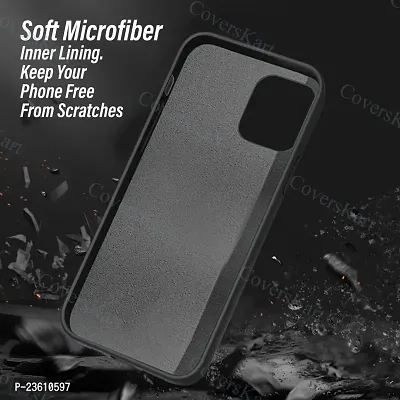 CoversKart Compatible with Samsung Galaxy A32 Ultra Slim Soft Silicone Back Cover | Inner Microfiber | CameraRtection Back Case (Black)-thumb5