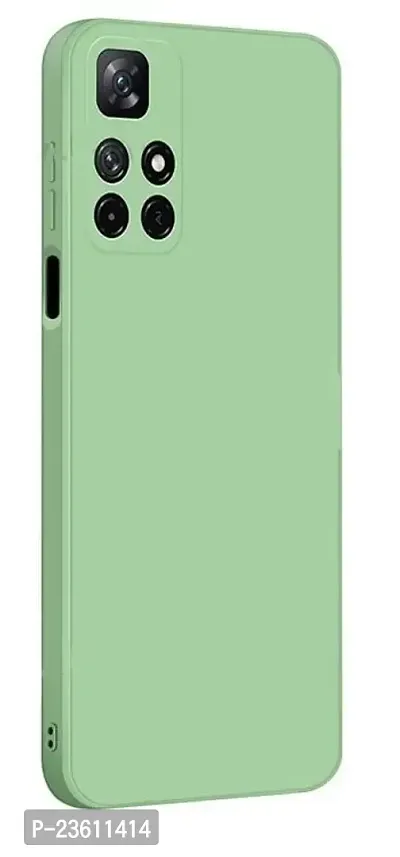 CoversKart Compatible with Redmi Note 11T 5G Ultra Slim Soft Silicone Back Cover | Inner Microfiber | Camera Protection Back Case (Parrot Green)-thumb0