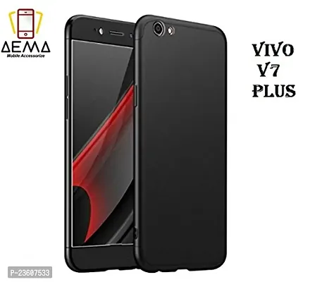 AEMA? Original 100% 360 Degree VIVO V7 Plus Front Back Cover Case with Tempered Black