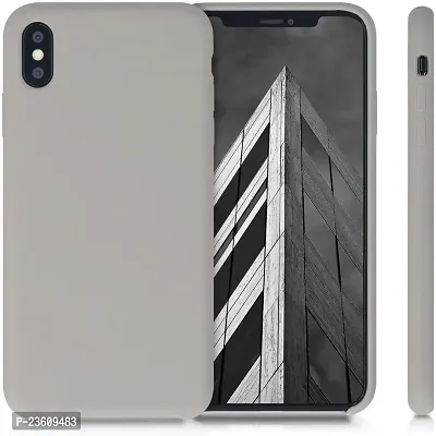 CoversKART? Compatible with iPhone Xs (5.8inch) Phone Soft Liquid Silicone Slim Rubber Protective Phone Case Cover (Grey)-thumb3