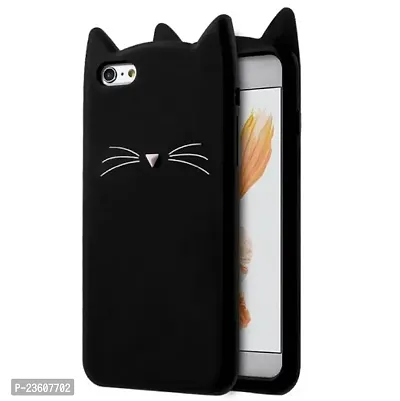 ae mobile accessorize 3D Cute Cat Beard Silicone Case Cover For iPhone 7 Plus (Black)-thumb3