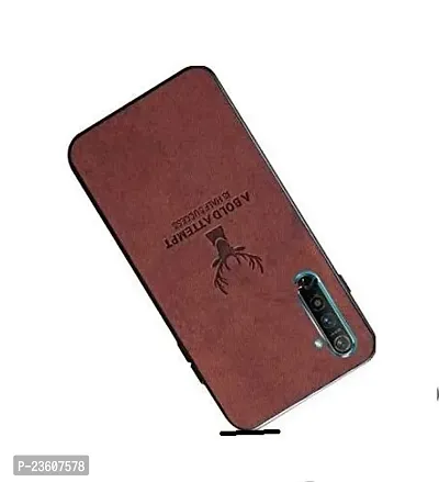 AE Mobile Accessorize? ppo F15 Deer Cloth Canvas Texture Fabric Leather Case for (Oppo F15, Brown)-thumb3