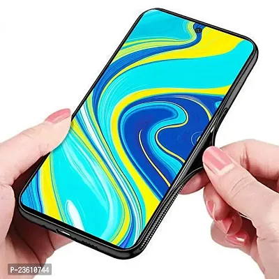 Coverskart for Xiaomi Redmi Note 9 Pro Luxurious Marble Pattern Bling Shell Back Glass Case Cover with Soft TPU Bumper for Xiaomi Redmi Note 9 Pro, (White)-thumb4