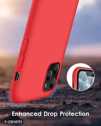 Coverskart Liquid Silicone Rubber, Comfortable Grip, Screen  Camera Protection, Velvety-Soft Lining, Shock-Absorbing for iPhone 11 Pro Max (6.5 inch), (iPhone 11 (6.1), Red)-thumb5