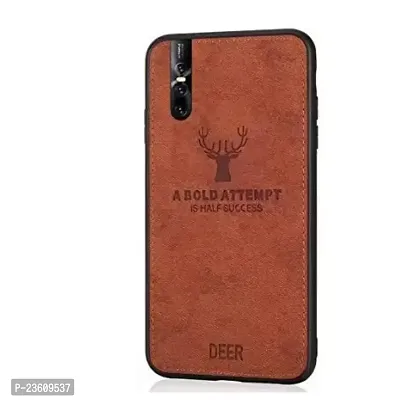 Coverskart (TM) Deer Cloth Canvas Texture Fabric Leather Case for VIVO V15 PRO (Brown)-thumb2