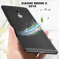 AEMA (TM) Ultra Thin Shockproof Heat Dissipation Hollow Phone Hard Back PC Cover Case for Xiaomi Redmi Mi Note 5 (Redmi Note 5, Black)-thumb3