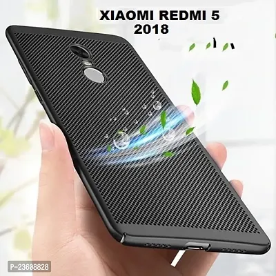 AEMA (TM) Ultra Thin Shockproof Heat Dissipation Hollow Phone Hard Back PC Cover Case for Xiaomi Redmi Mi Note 5 (Redmi Note 5, Black)-thumb4