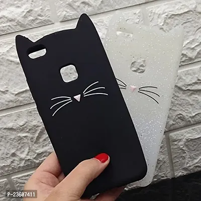 Coverskart ?[3D Cartoon Series] (Black) 3D Cute Cat Beard Silicone Case Cover Lovely Mobile Shell for Oppo F7-thumb4