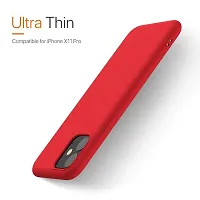 Coverskart Liquid Silicone Rubber, Comfortable Grip, Screen  Camera Protection, Velvety-Soft Lining, Shock-Absorbing for iPhone 11 Pro Max (6.5 inch), (iPhone 11 (6.1), Red)-thumb1