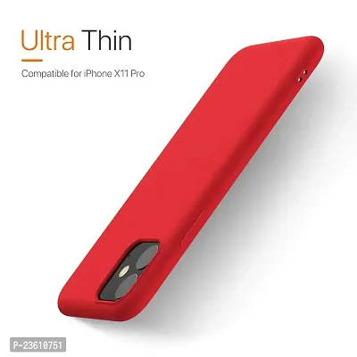 Coverskart Liquid Silicone Rubber, Comfortable Grip, Screen  Camera Protection, Velvety-Soft Lining, Shock-Absorbing for iPhone 11 Pro Max (6.5 inch), (iPhone 11 (6.1), Red)-thumb2