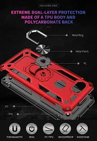 AEMA? for One Plus 7 Pro/ 1 +7pro Luxury Dual Layer Hybrid Shockproof Armor Defender Case with 360 Degree Metal Rotating Finger Ring Holder Kickstand for One Plus 7 Pro/ 1 +7pro, (Red)-thumb3