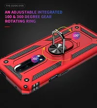 AEMA? for One Plus 7 Pro/ 1 +7pro Luxury Dual Layer Hybrid Shockproof Armor Defender Case with 360 Degree Metal Rotating Finger Ring Holder Kickstand for One Plus 7 Pro/ 1 +7pro, (Red)-thumb2