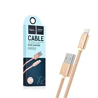 AEMA Premium HOCO X2 Knitted 1M Charging Cable for Apple iPhone (Colour May Vary)-thumb3