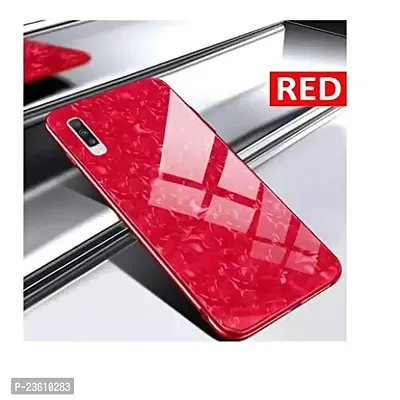 Coverskart Luxurious Marble Pattern Bling Shell Back Glass Case Cover with Soft TPU Bumper for Xiaomi Mi A3 / MiA3 (Red)-thumb5