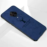 Coverskart (TM) for Vivo S1 Pro Deer Cloth Canvas Texture Fabric Leather Back Case for Vivo S1 Pro (Blue)-thumb1