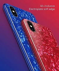 Coverskart Luxurious Marble Pattern Bling Shell Back Glass Case Cover with Soft TPU Bumper for Vivo Y95, (Blue)-thumb3