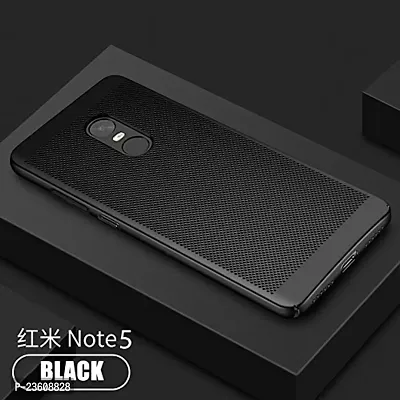 AEMA (TM) Ultra Thin Shockproof Heat Dissipation Hollow Phone Hard Back PC Cover Case for Xiaomi Redmi Mi Note 5 (Redmi Note 5, Black)-thumb2