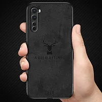 AE Mobile Accessorize? for One Plus NORD / 1+ NORD Deer Cloth Canvas Texture Fabric Leather Case for Samsung Galaxy A70 / A70s, (Black)-thumb4
