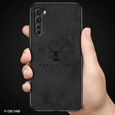 AE Mobile Accessorize? for One Plus NORD / 1+ NORD Deer Cloth Canvas Texture Fabric Leather Case for Samsung Galaxy A70 / A70s, (Black)-thumb5