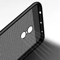 AEMA (TM) Ultra Thin Shockproof Heat Dissipation Hollow Phone Hard Back PC Cover Case for Xiaomi Redmi 5 (Black)-thumb1