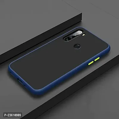 Coverskart? Back Cover for Redmi Note 8 Froasted Smoke Translucent Shock Proof Smooth Rubberized Matte Hard Back Case (Blue)-thumb0