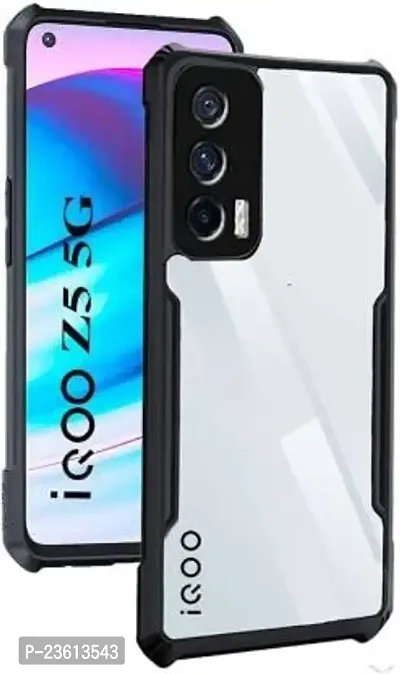 Coverskart Back Cover for Vivo iQOO Z5, Eagle Case Hard PC Back TPU Bumper Transparent Shock Proof Rubberized Matte Case-thumb0