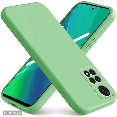 CoversKart Compatible with Redmi Note 11 / Redmi Note 11S Ultra Slim Soft Silicone Back Cover | Inner Microfiber | Camera Protection Back Case (Parrot Green)-thumb0