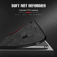 Coverskart Deer Cloth Canvas Texture Fabric Leather Case for Oppo F9 Pro (Black)-thumb2