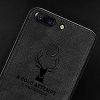 Coverskart Deer Cloth Canvas Texture Fabric Leather Case for Oppo F9 Pro (Black)-thumb1