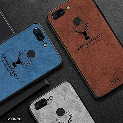 Coverskart Deer Cloth Canvas Texture Fabric Leather Case for Oppo F9 Pro (Black)-thumb5